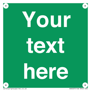 Custom Safe Condition: Blank (green) sign